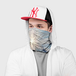 Бандана-труба Ледяной перьевой орнамент со светом, цвет: 3D-принт — фото 2