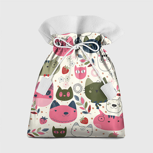 Подарочный мешок Радостные котики / 3D-принт – фото 1