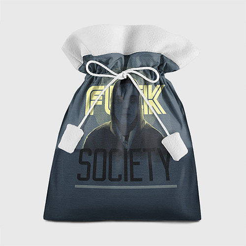 Подарочный мешок Fuck Society / 3D-принт – фото 1