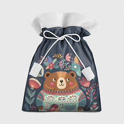 Мешок для подарков Осенний медведь, цвет: 3D-принт