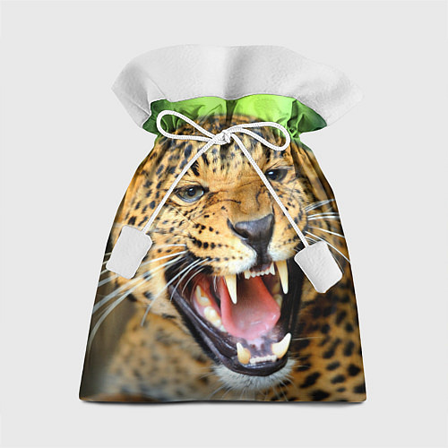 Подарочный мешок Свирепый леопард / 3D-принт – фото 1