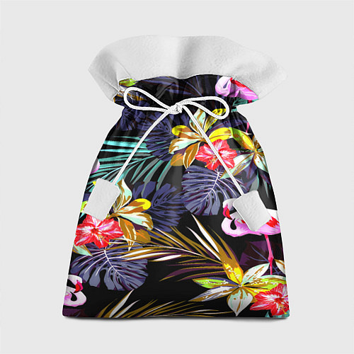 Подарочный мешок Тропический фламинго / 3D-принт – фото 1