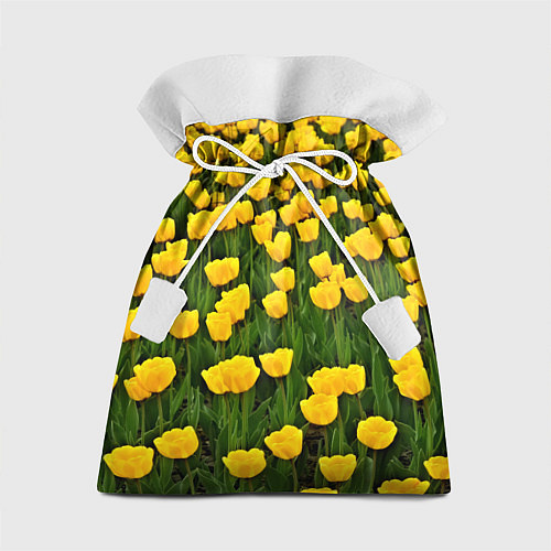 Подарочный мешок Жёлтые тюльпаны / 3D-принт – фото 1