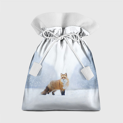 Подарочный мешок Лиса на снегу / 3D-принт – фото 1