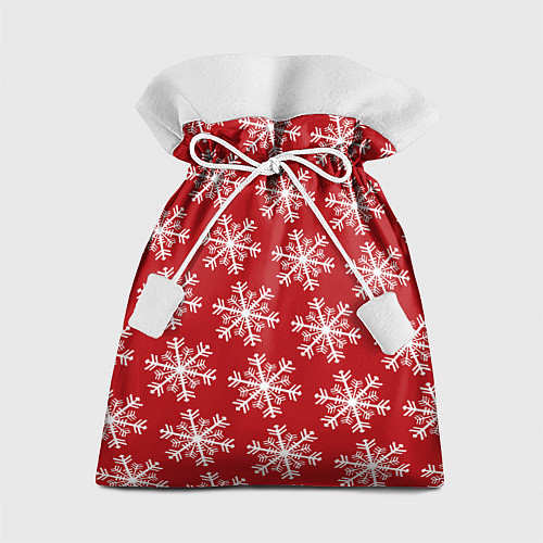 Подарочный мешок Новогодние Снежинки / 3D-принт – фото 1