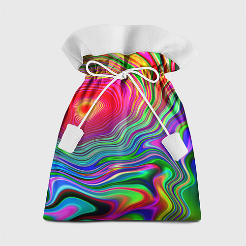 Подарочный мешок Цветные разводы / 3D-принт – фото 1