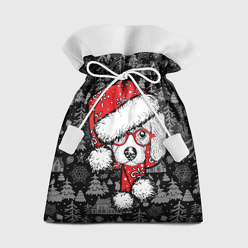 Подарочный мешок Собака Санта / 3D-принт – фото 1
