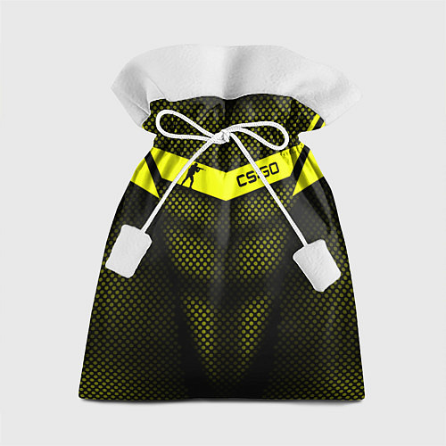 Подарочный мешок CS:GO Yellow Carbon / 3D-принт – фото 1