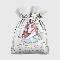 Мешок для подарков Единорог на облаках, цвет: 3D-принт