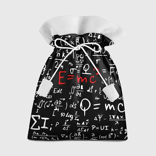 Подарочный мешок E=mc2: Black Style / 3D-принт – фото 1