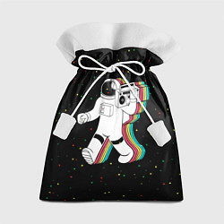Мешок для подарков Космонавт с магнитофоном, цвет: 3D-принт