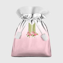 Мешок для подарков BTS: Pink Flowers, цвет: 3D-принт