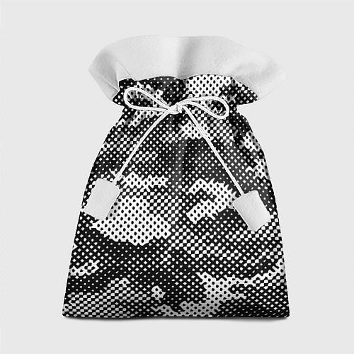 Подарочный мешок Черный камуфляж / 3D-принт – фото 1