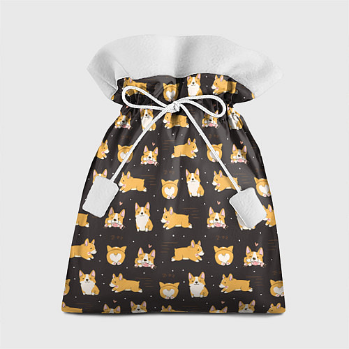 Подарочный мешок Вельш корги бемброк - забавные щенки паттерн / 3D-принт – фото 1