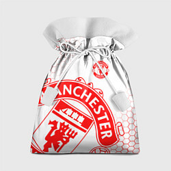 Мешок для подарков Манчестер Юнайтед white, цвет: 3D-принт