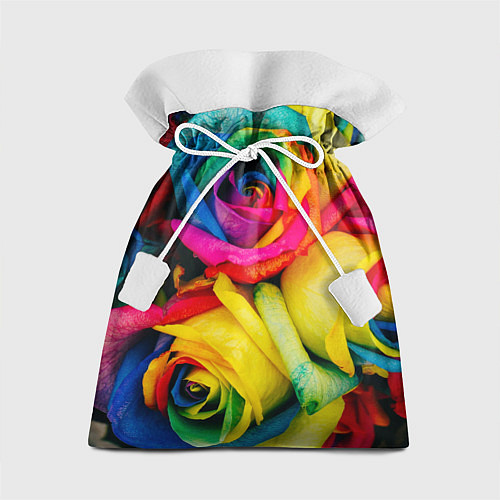 Подарочный мешок Разноцветные розы / 3D-принт – фото 1