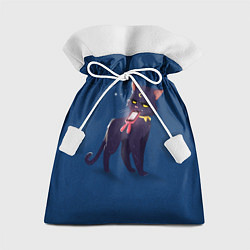 Мешок для подарков КИСА С ТЕЛЕФОНОМ, цвет: 3D-принт