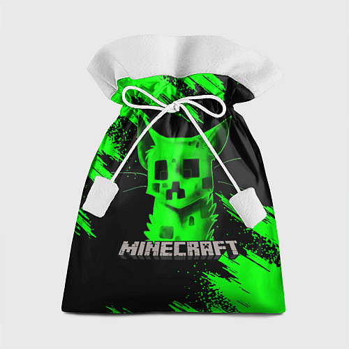 Подарочный мешок MINECRAFT CREEPER CAT / 3D-принт – фото 1