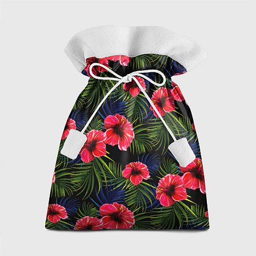 Подарочный мешок Тропические цветы и листья / 3D-принт – фото 1