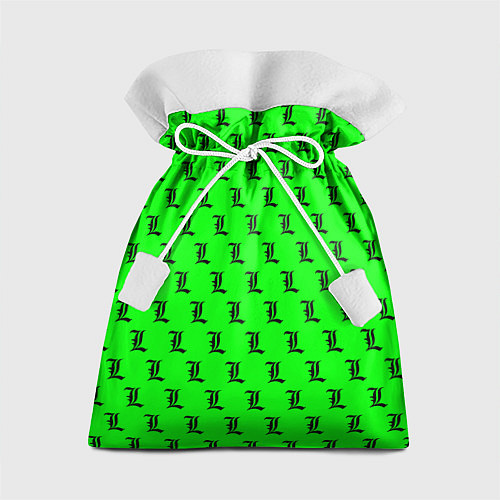 Подарочный мешок Эл паттерн зеленый / 3D-принт – фото 1