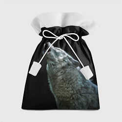 Мешок для подарков Воющий волк, цвет: 3D-принт