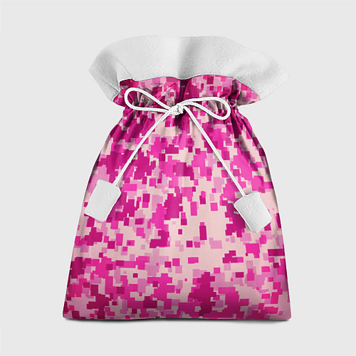 Подарочный мешок Розовый камуфляж / 3D-принт – фото 1