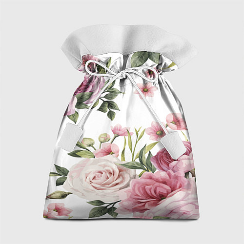 Подарочный мешок Розовые розы / 3D-принт – фото 1