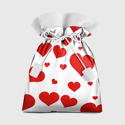 Мешок для подарков Сердечки, цвет: 3D-принт