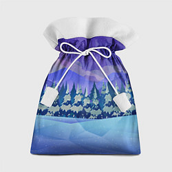 Мешок для подарков Зимний лес, цвет: 3D-принт
