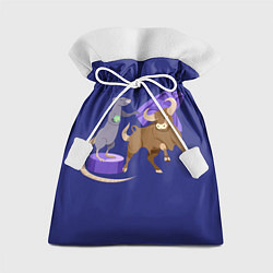 Мешок для подарков Крыса и бык, цвет: 3D-принт