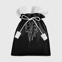 Мешок для подарков Skull Glitch, цвет: 3D-принт