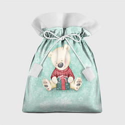 Мешок для подарков Медвежонок с подарком, цвет: 3D-принт