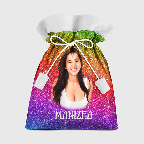 Подарочный мешок Manizha Радужные блестки / 3D-принт – фото 1