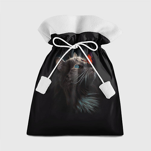 Подарочный мешок Котик и бабочка / 3D-принт – фото 1