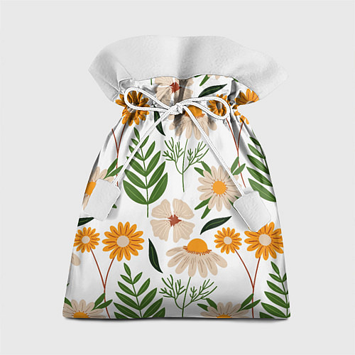 Подарочный мешок Цветы и листья / 3D-принт – фото 1