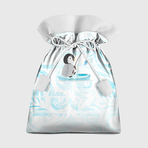 Подарочный мешок Пингвин рыбачит / 3D-принт – фото 1