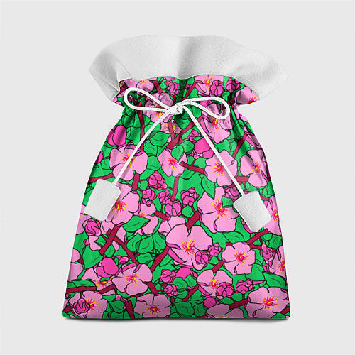 Подарочный мешок Цветы Сакуры, Sakura / 3D-принт – фото 1