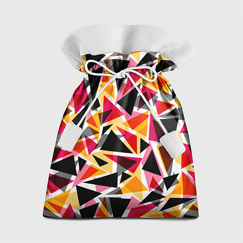 Подарочный мешок Разноцветные треугольники / 3D-принт – фото 1