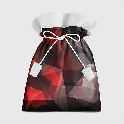 Подарочный мешок Серо-красная абстракция / 3D-принт – фото 1