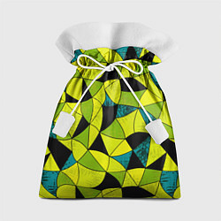Мешок для подарков Гранжевый яркий зеленый, цвет: 3D-принт