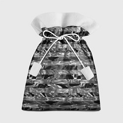 Мешок для подарков Черно -белый полосатый узор, цвет: 3D-принт