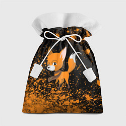 Мешок для подарков Лиса - В Шарфике - Взрыв, цвет: 3D-принт