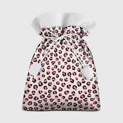 Мешок для подарков Леопардовый принт розовый, цвет: 3D-принт