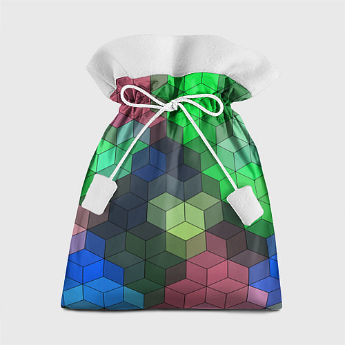 Подарочный мешок Разноцветный геометрический уз / 3D-принт – фото 1
