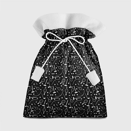 Подарочный мешок Черно-белый спортивный узор / 3D-принт – фото 1