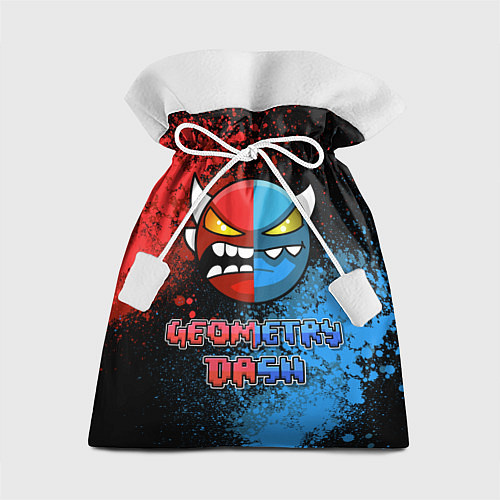 Подарочный мешок Geometry Dash Red Blue / 3D-принт – фото 1