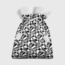 Мешок для подарков Черно-белый абстрактный узор, цвет: 3D-принт