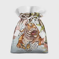 Мешок для подарков Тигр в облаках, цвет: 3D-принт