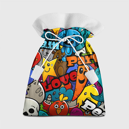 Подарочный мешок LOVE PEACE PARTY Z / 3D-принт – фото 1