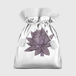 Мешок для подарков Цветок лотоса фиолетовый, цвет: 3D-принт
